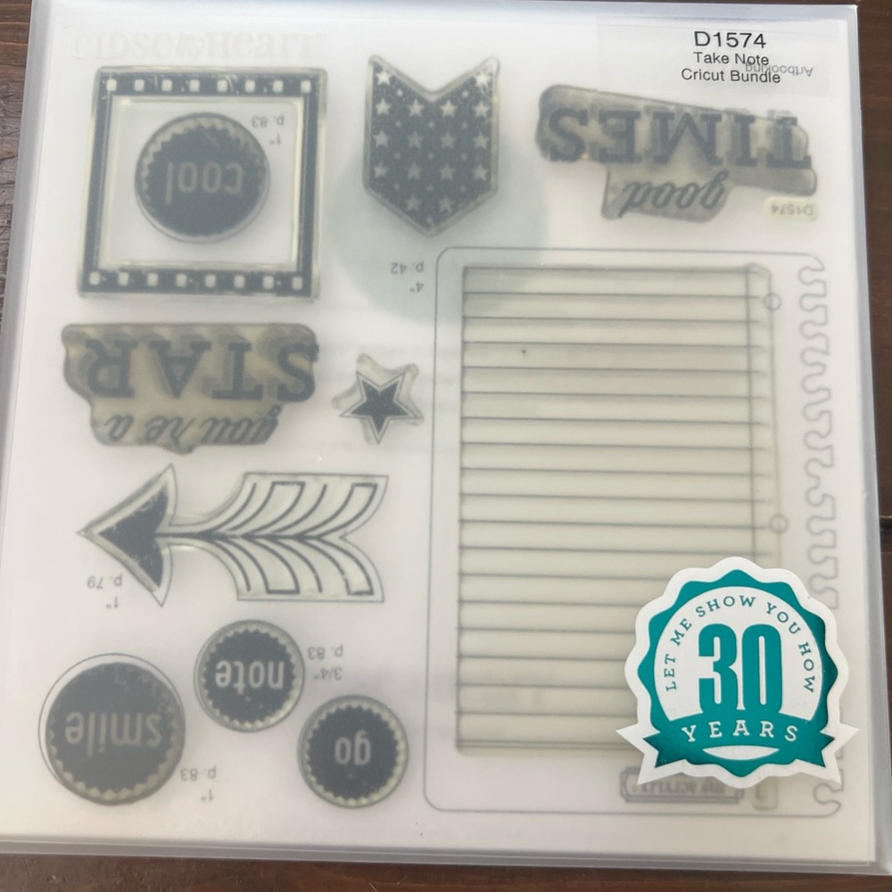Stamps Set - TAKE NOTE - close to my heart - used